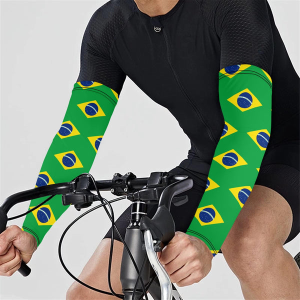 Brazil Flag Arm Sleeves (Set of Two) - Conscious Apparel Store