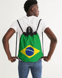 Brazil Flag Canvas Drawstring Bag - Conscious Apparel Store