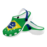 Brazil Flag Clogs - Conscious Apparel Store