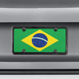 Brazil Flag Custom License Plate - Conscious Apparel Store