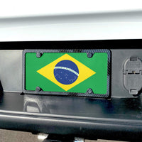 Brazil Flag Custom License Plate - Conscious Apparel Store