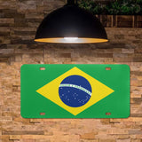 Brazil Flag Custom License Plate - Conscious Apparel Store