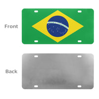 Brazil Flag Custom License Plate - Conscious Apparel Store