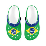 Brazil Flag Kids Clogs - Conscious Apparel Store