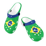Brazil Flag Kids Clogs - Conscious Apparel Store