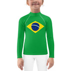 Brazil Flag Kids Rash Guard - Conscious Apparel Store