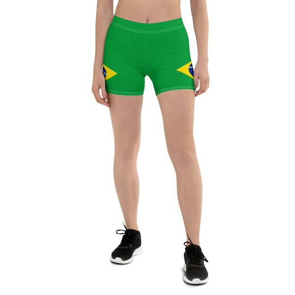 Brazil Flag Leggings Shorts - Conscious Apparel Store