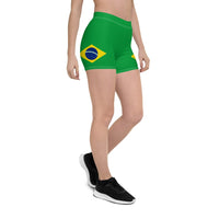 Brazil Flag Leggings Shorts - Conscious Apparel Store