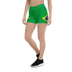 Brazil Flag Leggings Shorts - Conscious Apparel Store