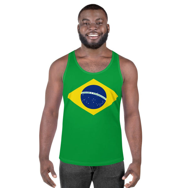 Brazil Flag Unisex Tank Top - Conscious Apparel Store
