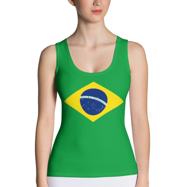 Brazil Flag Women's Tank Top - Conscious Apparel Store