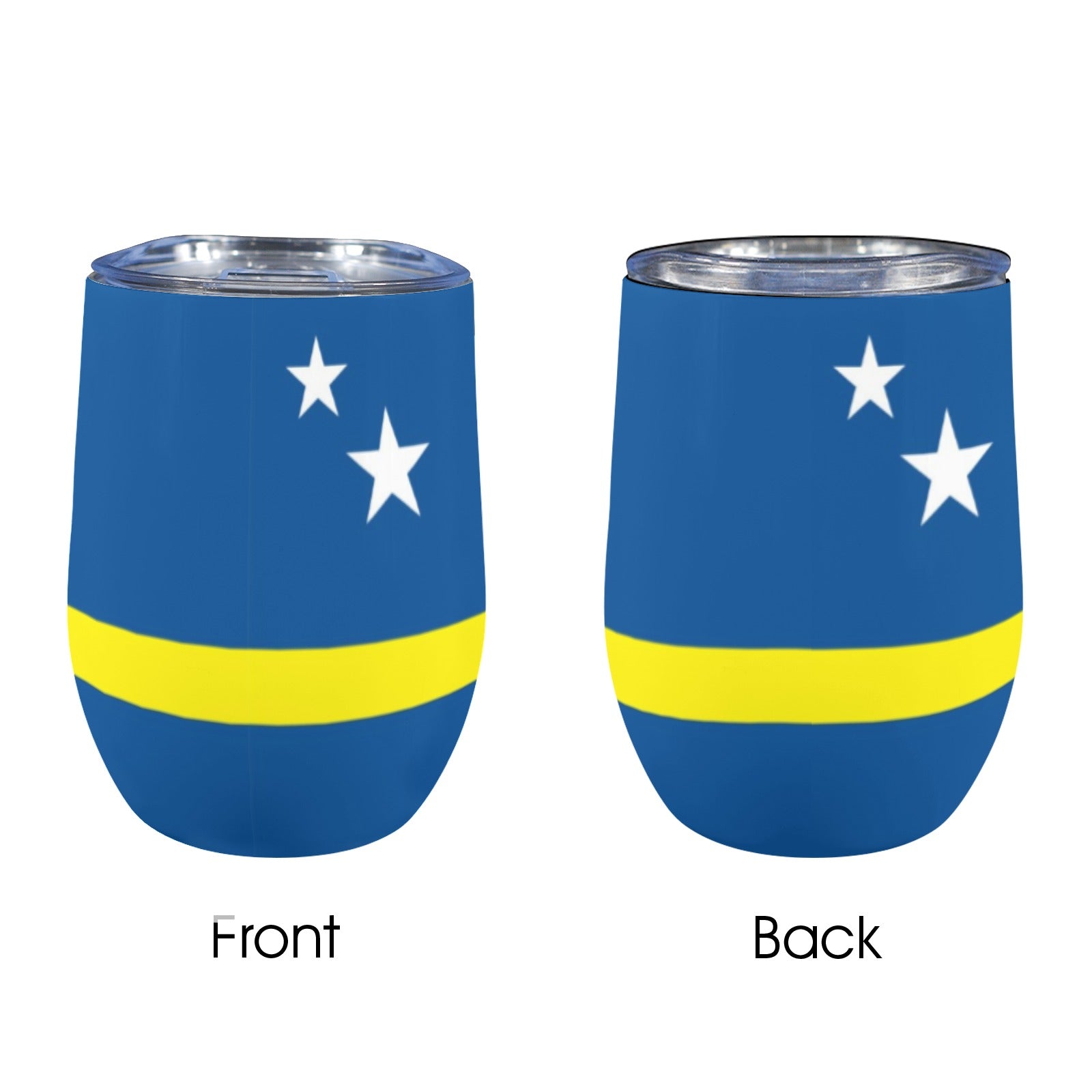 Curacao Flag 12oz Wine Tumbler - Conscious Apparel Store