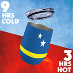 Curacao Flag 12oz Wine Tumbler - Conscious Apparel Store
