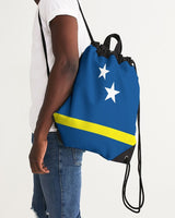 Curacao Flag Canvas Drawstring Bag - Conscious Apparel Store