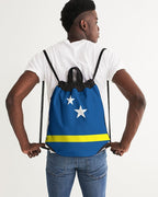 Curacao Flag Canvas Drawstring Bag - Conscious Apparel Store