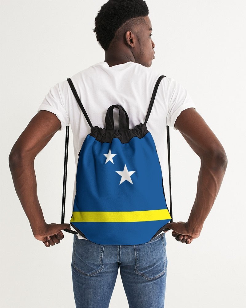 Curacao Flag Canvas Drawstring Bag - Conscious Apparel Store