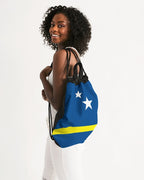 Curacao Flag Canvas Drawstring Bag - Conscious Apparel Store