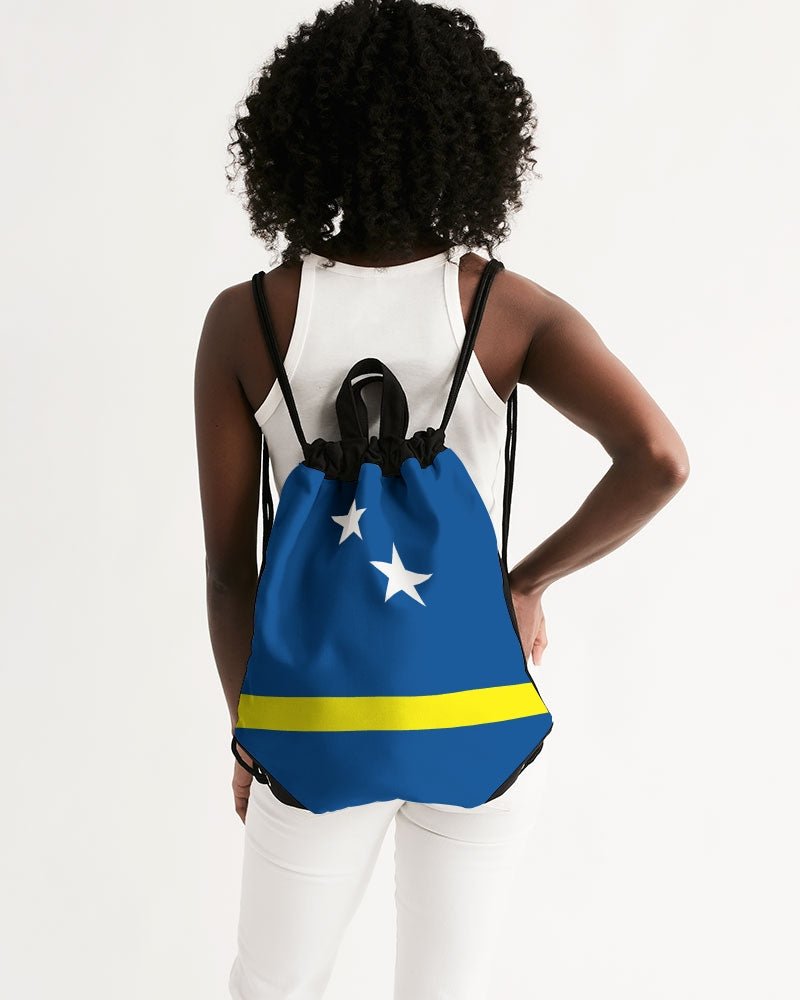 Curacao Flag Canvas Drawstring Bag - Conscious Apparel Store