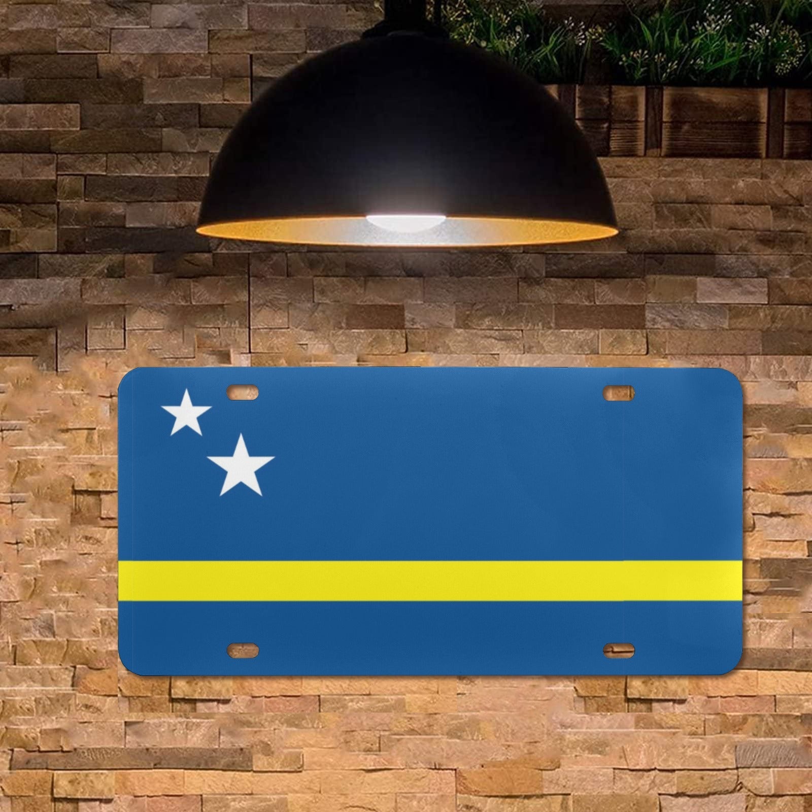 Curacao Flag Custom License Plate - Conscious Apparel Store