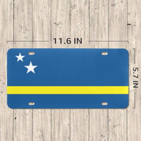 Curacao Flag Custom License Plate - Conscious Apparel Store