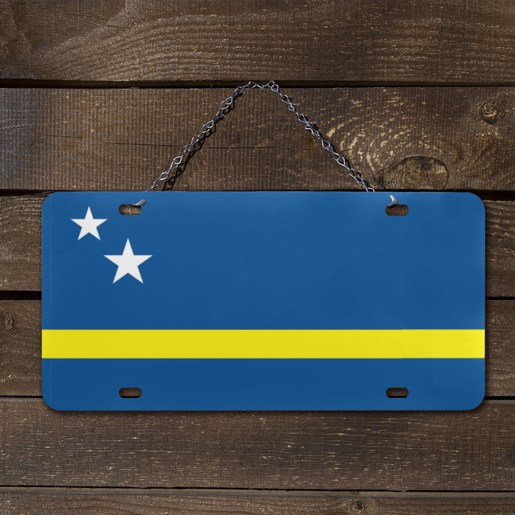 Curacao Flag Custom License Plate - Conscious Apparel Store