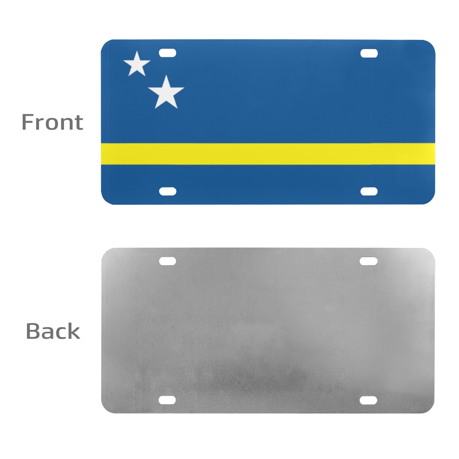 Curacao Flag Custom License Plate - Conscious Apparel Store