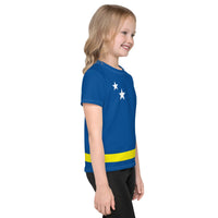 Curacao Flag Kids crew neck t-shirt - Conscious Apparel Store