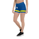 Curacao Flag Leggings Shorts - Conscious Apparel Store