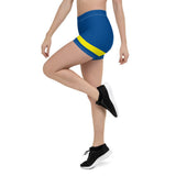 Curacao Flag Leggings Shorts - Conscious Apparel Store