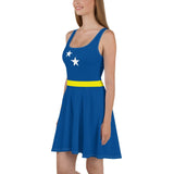 Curacao Flag Skater Dress - Conscious Apparel Store