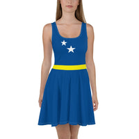 Curacao Flag Skater Dress - Conscious Apparel Store