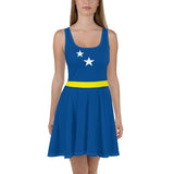 Curacao Flag Skater Dress - Conscious Apparel Store