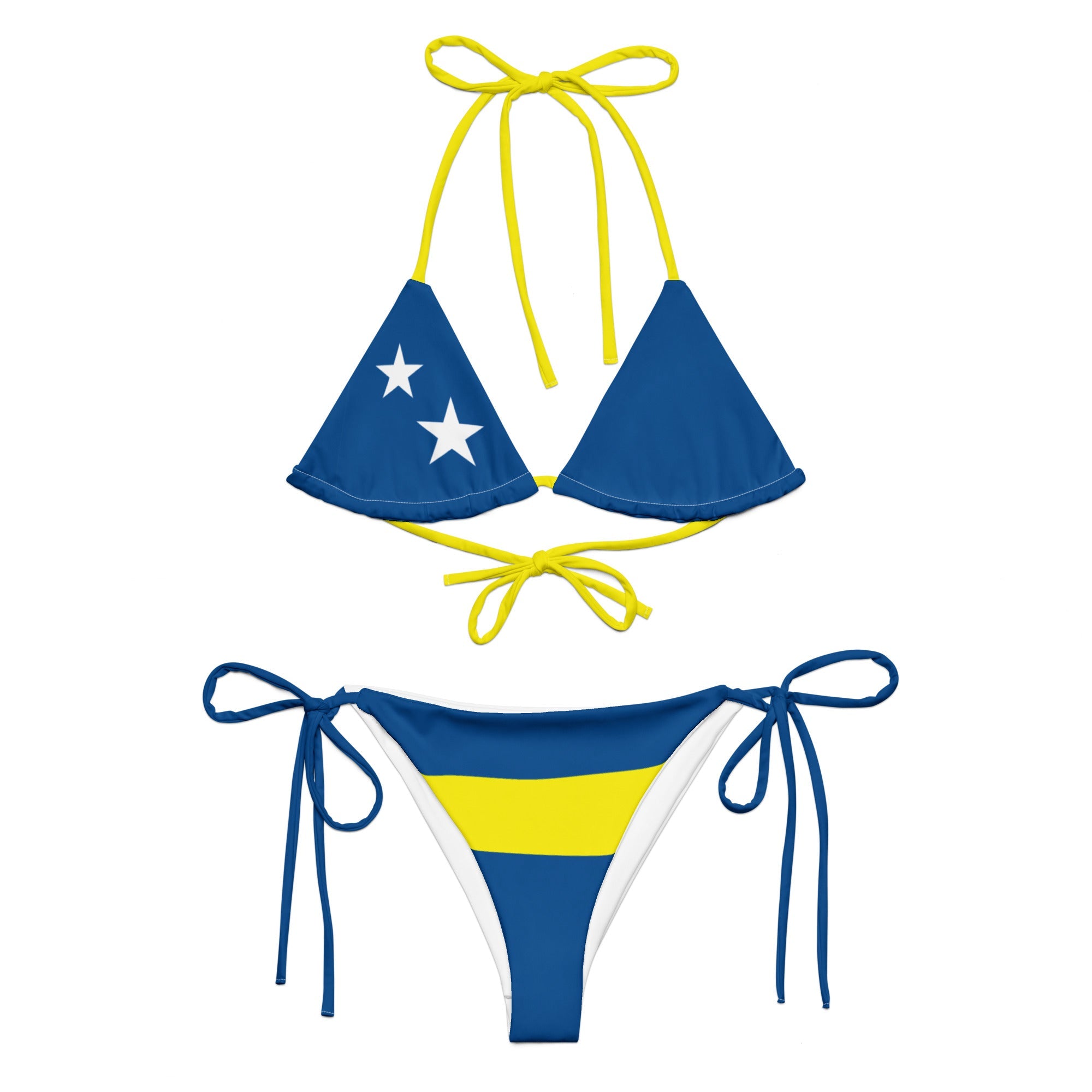 Curacao Flag string bikini - Conscious Apparel Store