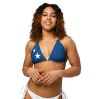 Curacao Flag string bikini top - Conscious Apparel Store