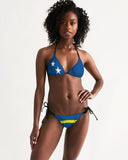 Curacao Flag Women's Triangle String Bikini - Conscious Apparel Store