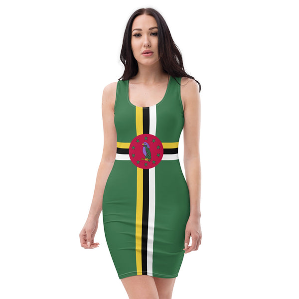 Dominica Flag Bodycon dress - Conscious Apparel Store