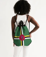 Dominica Flag Canvas Drawstring Bag - Conscious Apparel Store