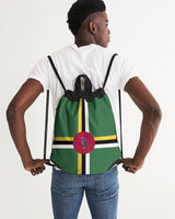 Dominica Flag Canvas Drawstring Bag - Conscious Apparel Store