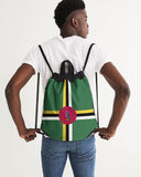 Dominica Flag Canvas Drawstring Bag - Conscious Apparel Store