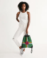 Dominica Flag Canvas Drawstring Bag - Conscious Apparel Store