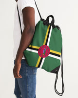 Dominica Flag Canvas Drawstring Bag - Conscious Apparel Store