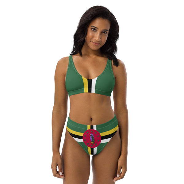 Dominica Flag high-waisted bikini - Conscious Apparel Store