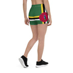 Dominica Flag Leggings Shorts - Conscious Apparel Store
