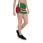 Dominica Flag Leggings Shorts - Conscious Apparel Store