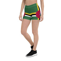 Dominica Flag Leggings Shorts - Conscious Apparel Store