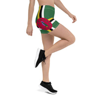 Dominica Flag Leggings Shorts - Conscious Apparel Store