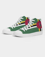 Dominica Flag Men's Hightop Canvas Shoe - Conscious Apparel Store