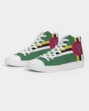 Dominica Flag Men's Hightop Canvas Shoe - Conscious Apparel Store