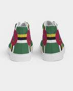 Dominica Flag Men's Hightop Canvas Shoe - Conscious Apparel Store