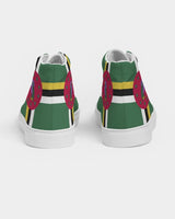 Dominica Flag Men's Hightop Canvas Shoe - Conscious Apparel Store